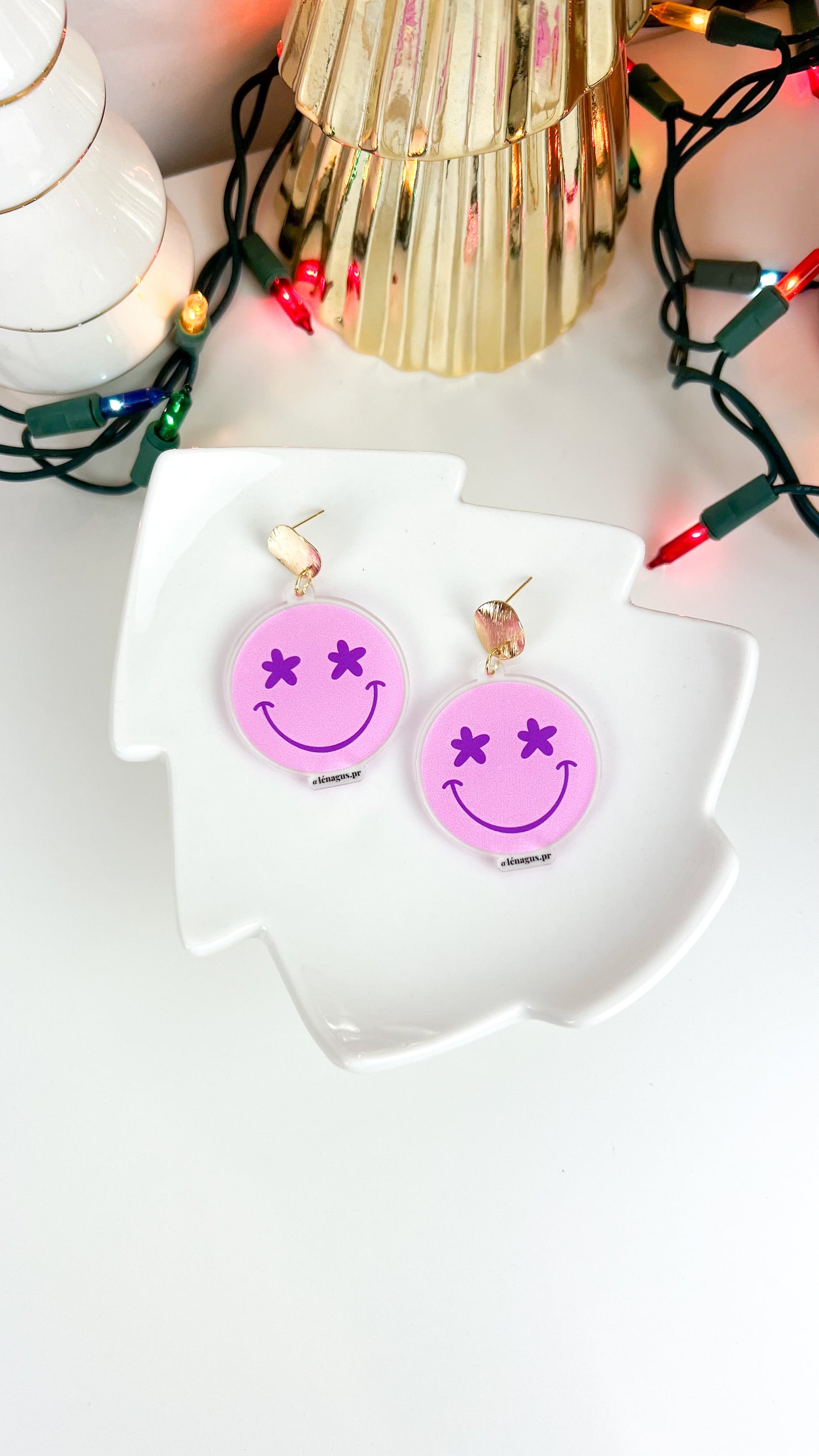 Lénagus Happy Face Earrings