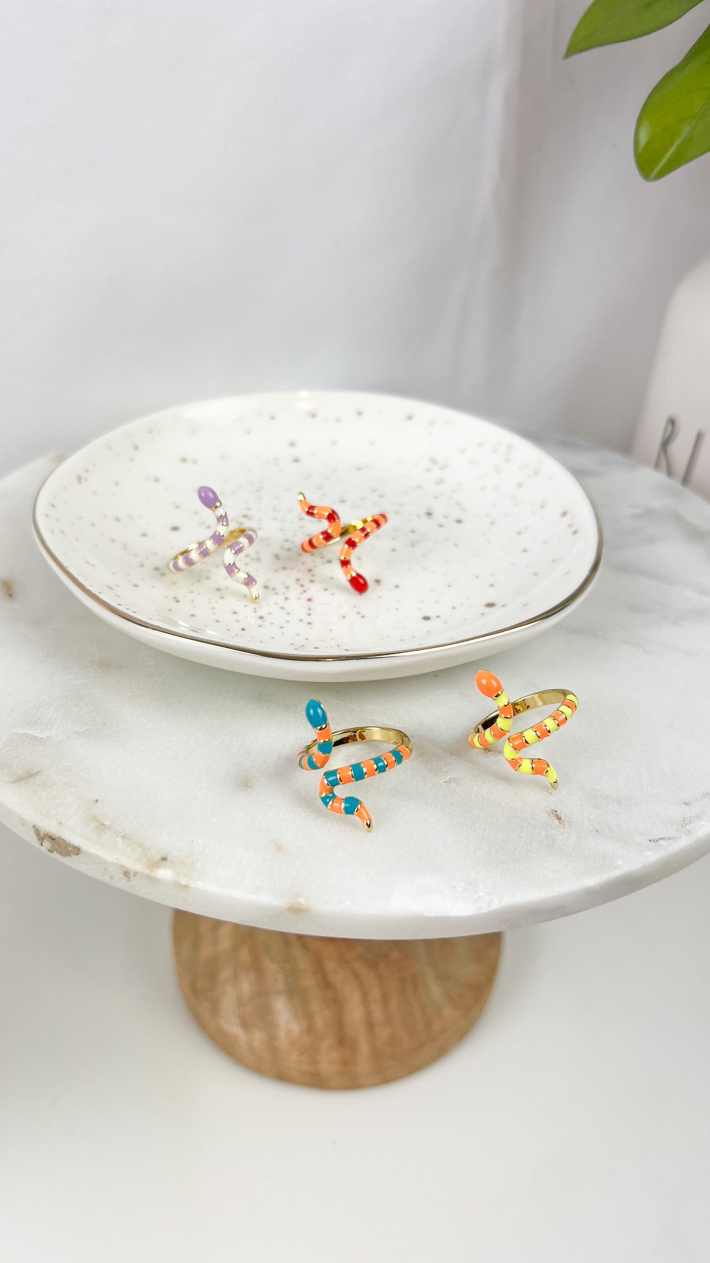 Colorful Snakes Rings