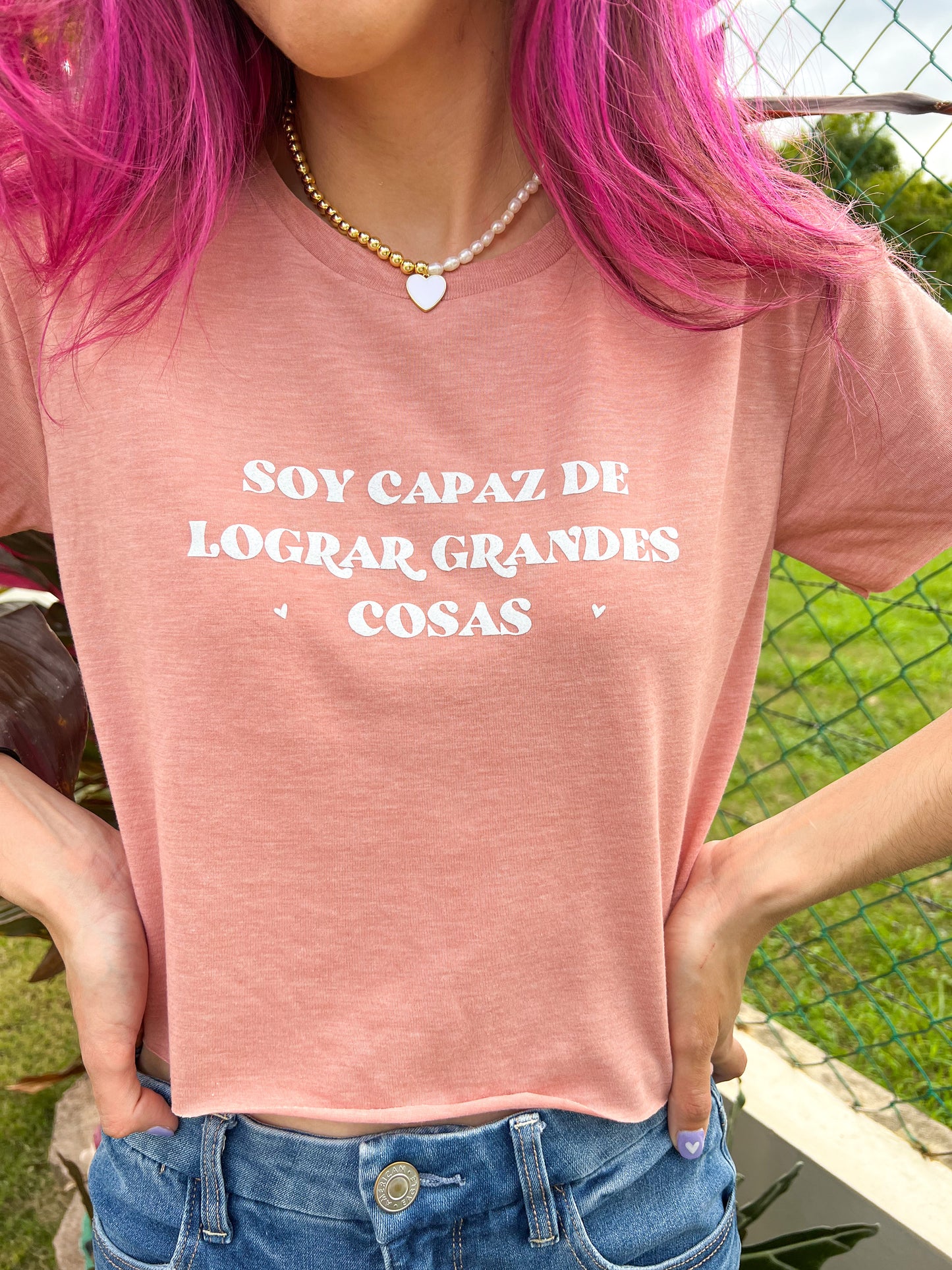 "SOY CAPAZ DE LOGRAR GRANDES COSAS" CROP TOP