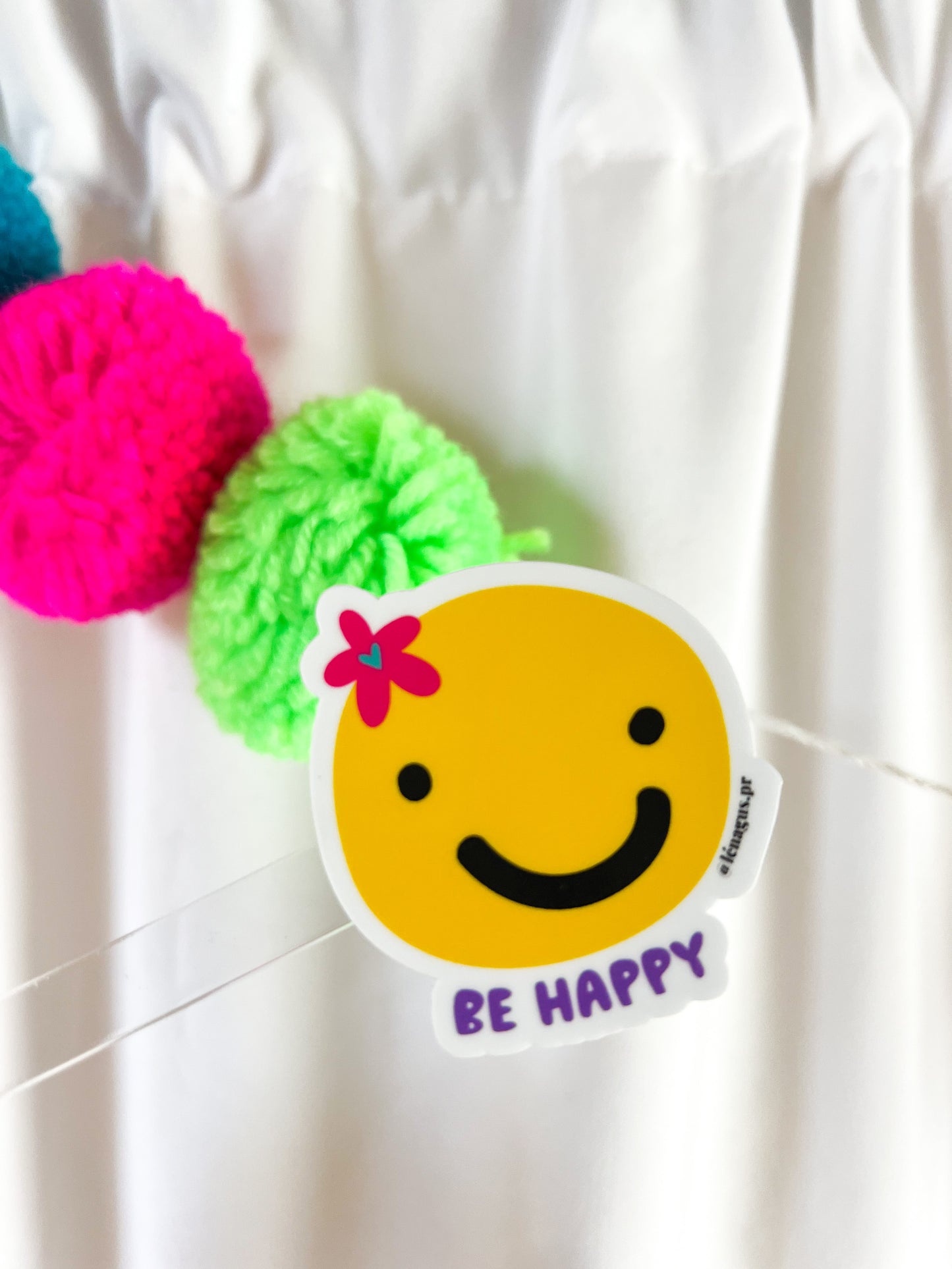 "BE HAPPY" MINI STICKER