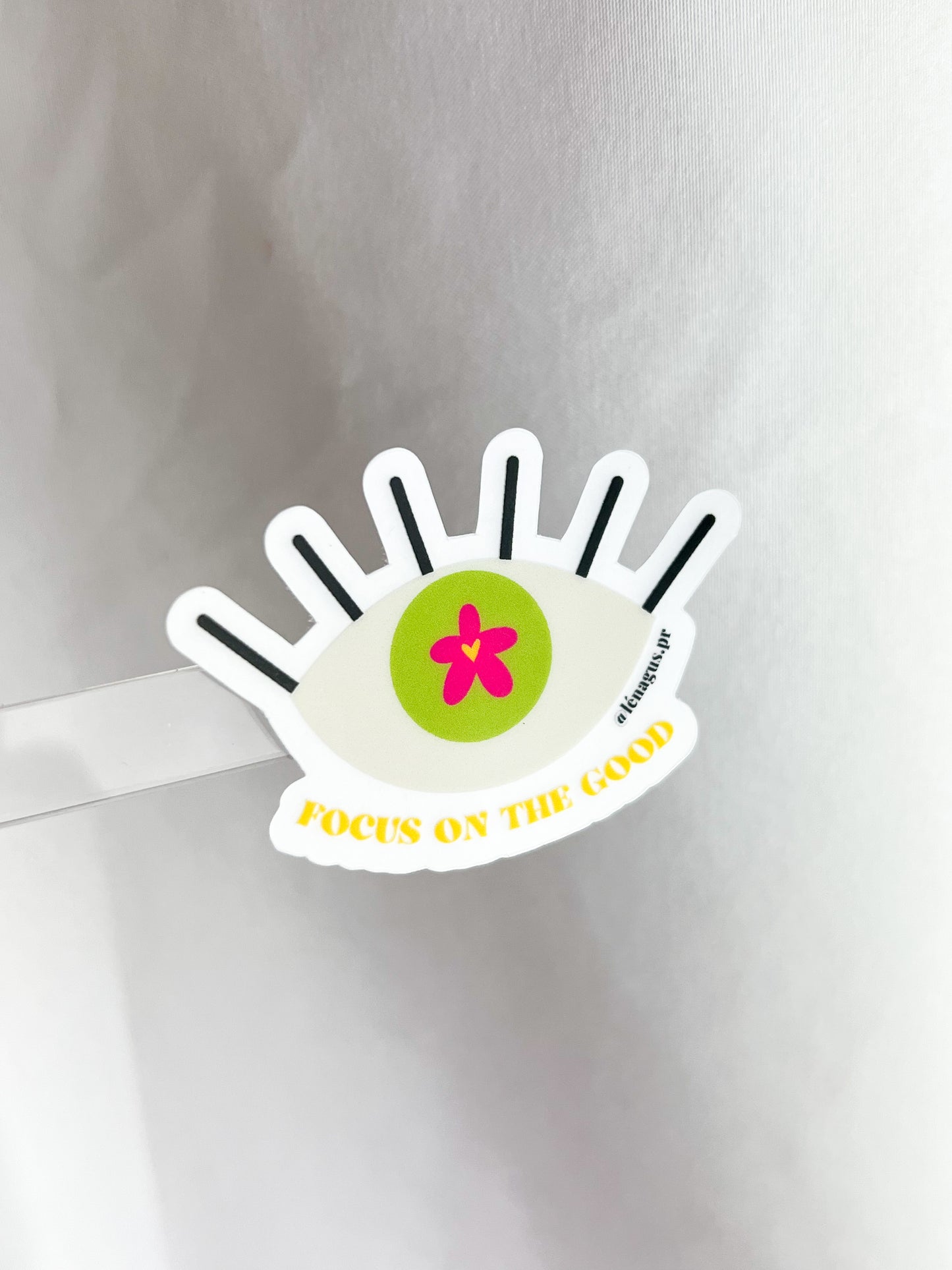"FOCUS ON THE GOOD" Mini Clear Sticker