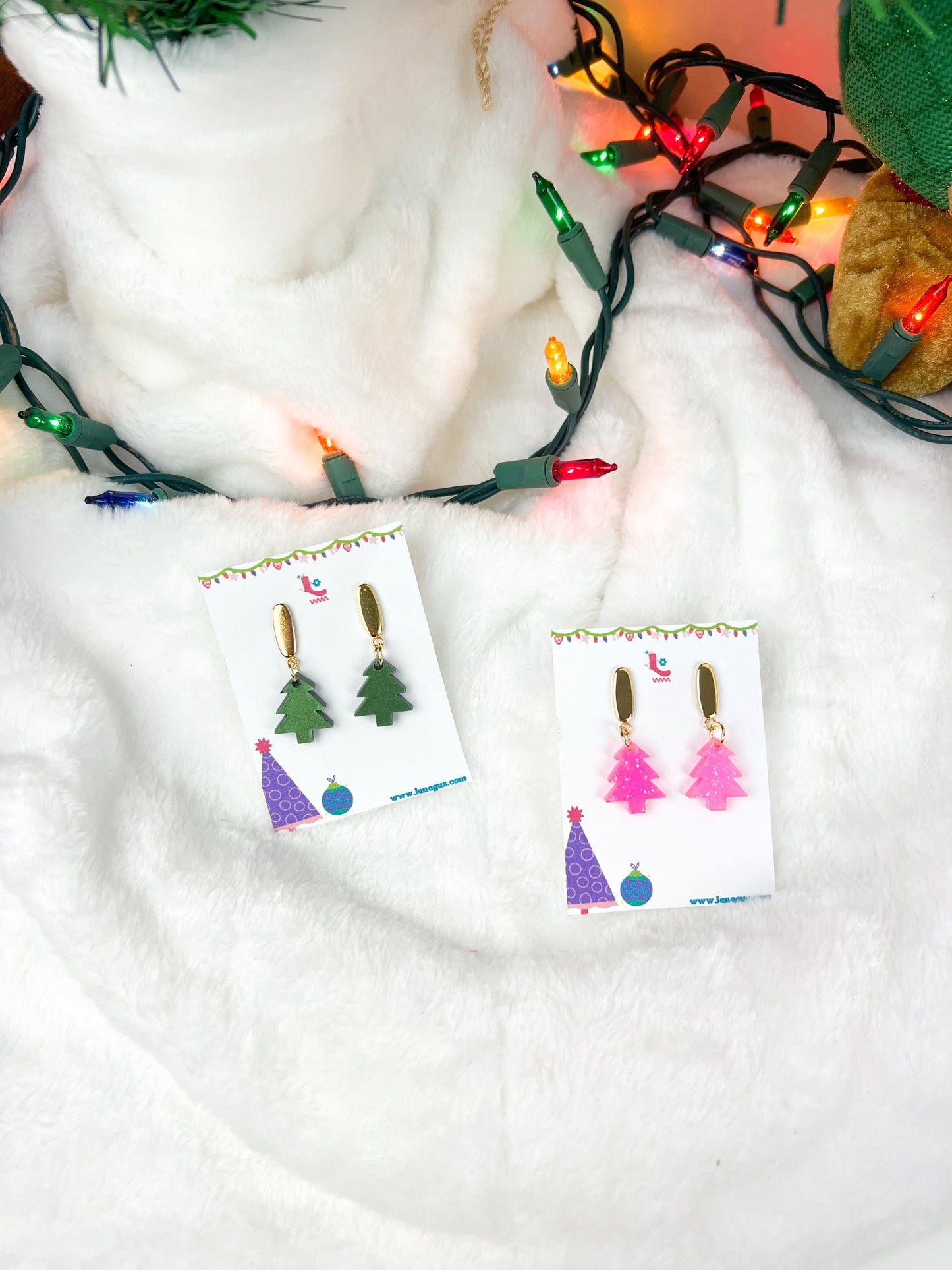 Mini Christmas Tree Earrings