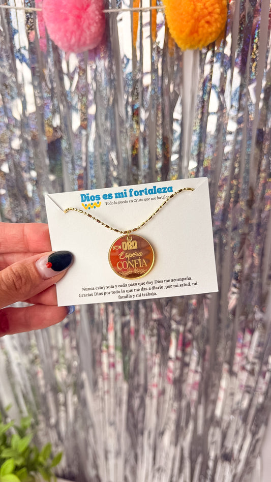 DIOS ES MI FORTALEZA NECKLACE