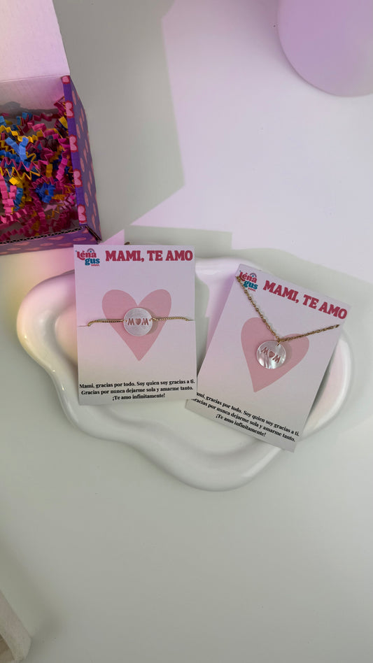 Mami, TE AMO Necklace & Bracelet