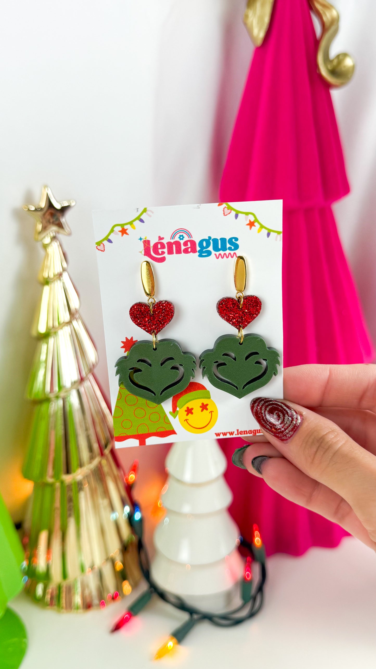 Grinch Earrings [best-seller]