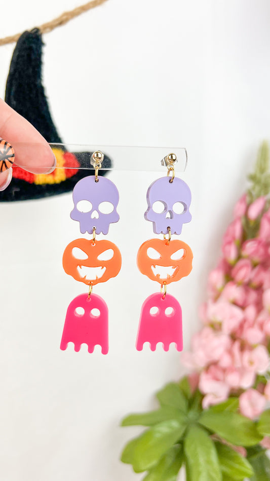 Colorful Halloween Night Earrings