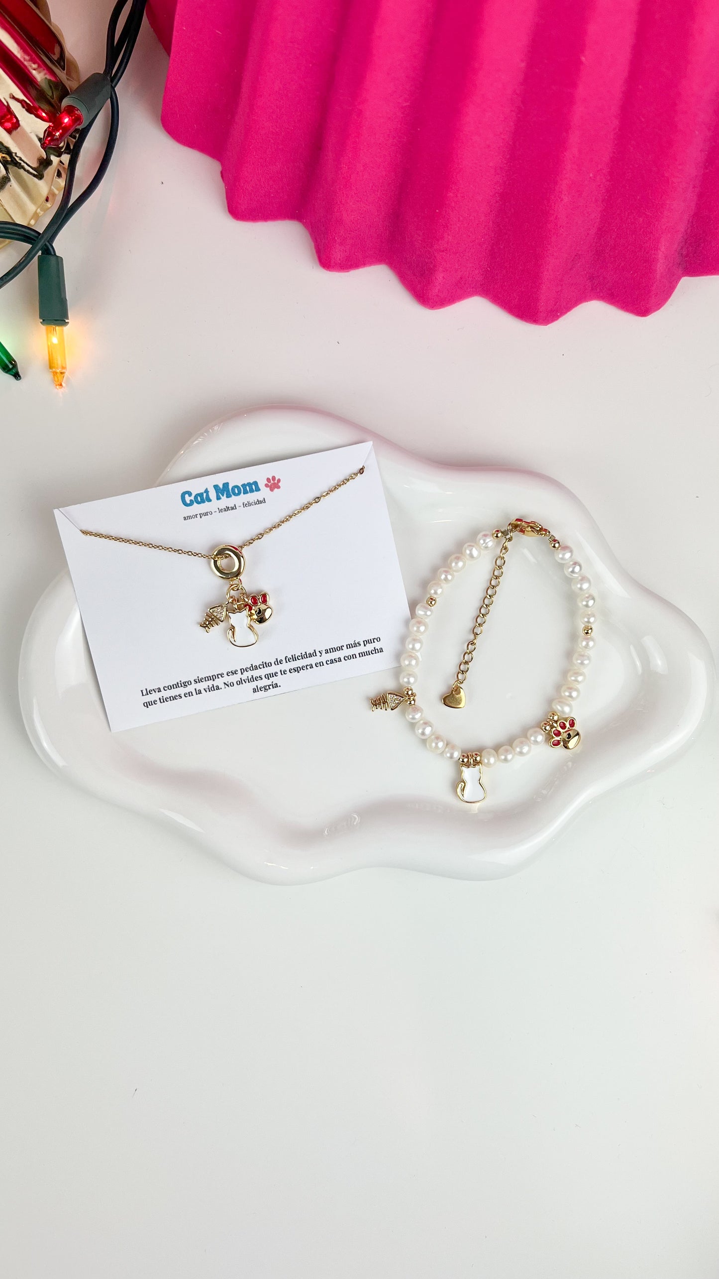 Cat Mom Necklace & Bracelet