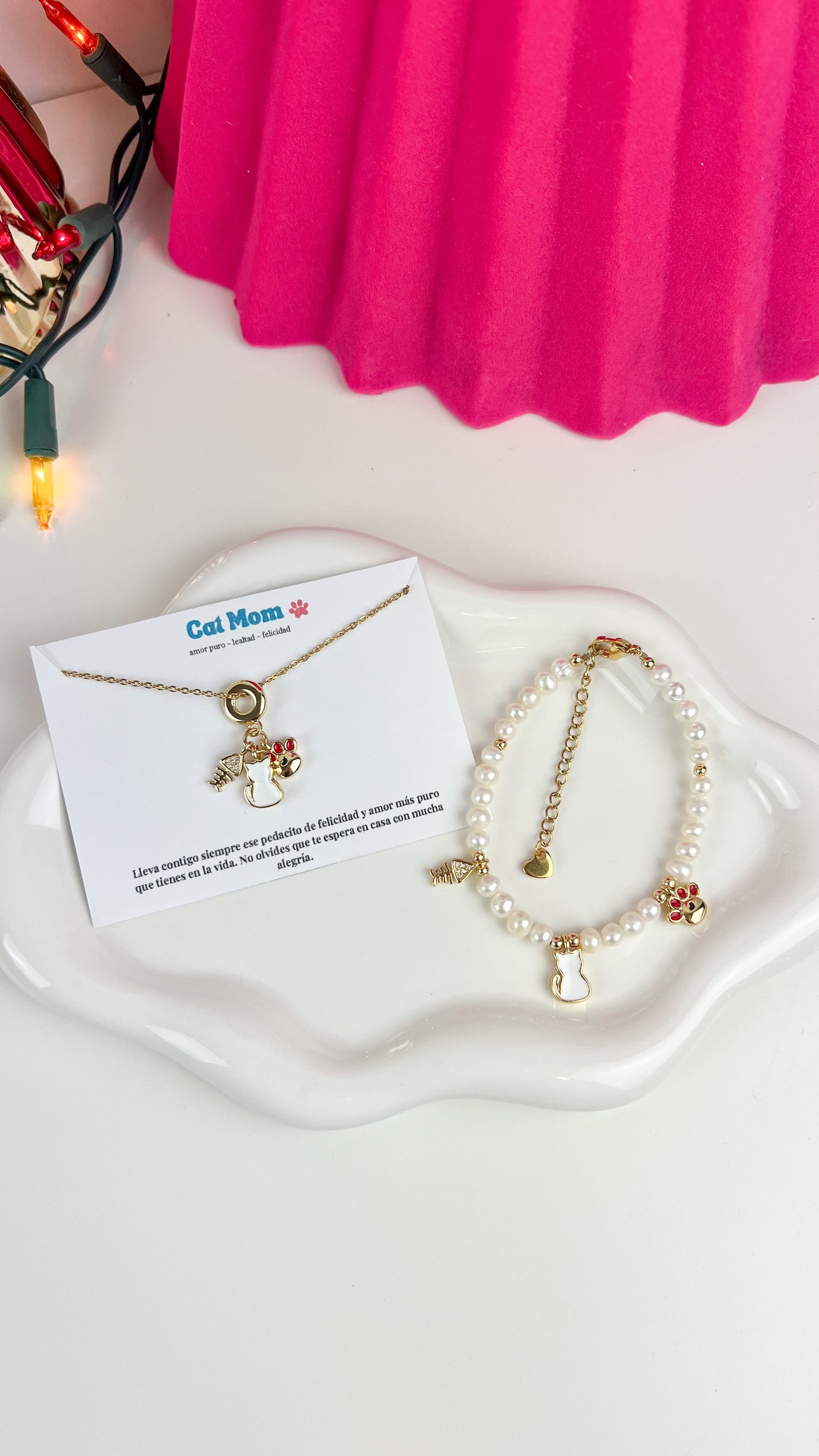 Cat Mom Necklace & Bracelet