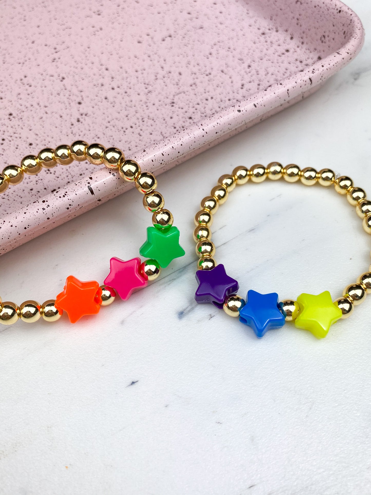 Colorful Stars Gold Bracelet