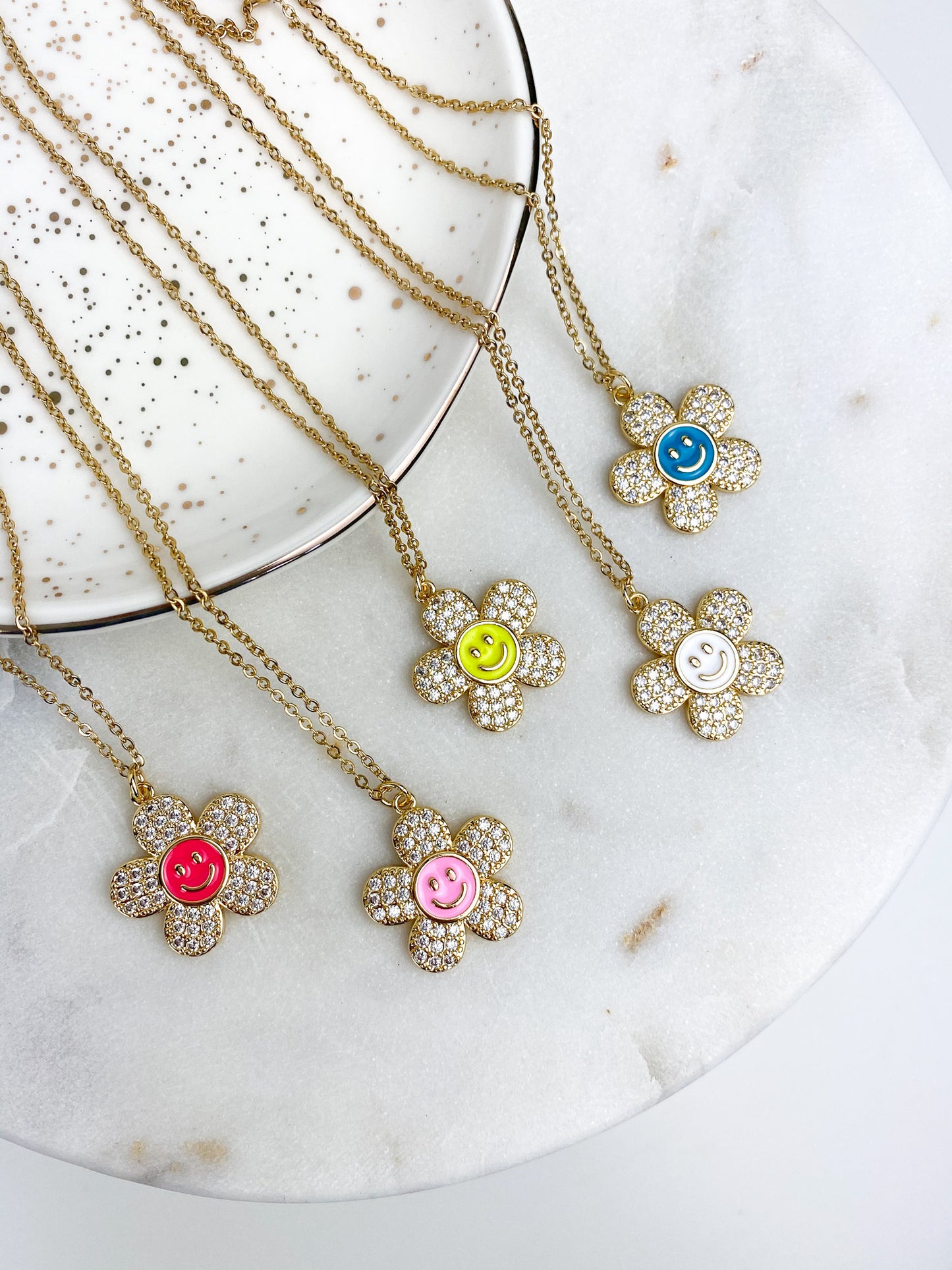 Happy Colorful Flower Necklace