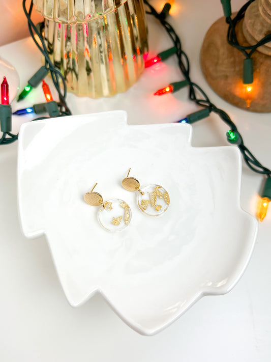 Gold Snow Mini Earrings